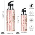 thumbnail image 2 of Yayeee 33oz Insulated Water Bottle Double Wall Stainless Steel with Flip Straw Lid, Pink Candy House, 2 of 7