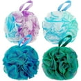 thumbnail image 1 of Shower Loofahs Bath Sponge   75g/PCS Extra Large Shower Puff  Soft Mesh Pouf Shower Scrunchie for Easy Foaming Body Scrubber Exfoliator  Set of 4  Flower Color, 1 of 6