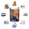 thumbnail image 4 of Susaid Colorful Gecko Jungle Art Print Waterproof Oxford Cloth Storage Circular Laundry Hamper BasketCapacity for Home-Medium, 4 of 6