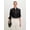 Black, variant on Women's Fitted Button Down Shirt with Turn-Down Collar and Long Sleeves for Office Wear