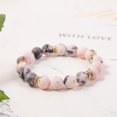 thumbnail image 2 of Pulsera de ocho planetas con piedra de estrella de la guarda y polvo esmerilado, pulsera de cuentas de cebra, joyería europea y americana, 2 of 6