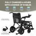 thumbnail image 5 of Silla de ruedas eléctrica para adultos, ligera y plegable, para personas mayores, motorizada, 21 kg (negro), 5 of 5