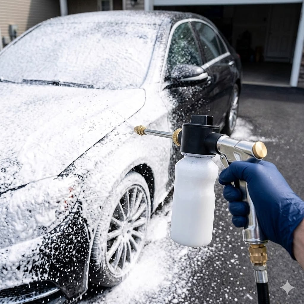 Turn Any Hose into a High Pressure Water Cleaning Jet, 2026 New Heavy Duty Garden Hose Nozzle, Multi Function Lawn Garden Watering Sprayer for Car Patio Garden Yard Cleaning