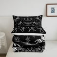 thumbnail image 4 of Sugar Skull Comforter Skeleton Bones Bedding,Gothic Moth Decor Bedding Sets & Collections Magic Unicorn Rabbit Skulls Down Comforter Twin Size,Halloween Horror Theme Duvet Black White Bedroom Decor, 4 of 6