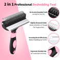 thumbnail image 4 of Charkoo Pet Grooming Brush Dematting Comb Rake for Dogs Dematting Tool for Cats, Double Sided Undercoat Rake for Mats Tangles Removing, 4 of 7