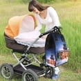 thumbnail image 6 of Xecao Lantern On Snow With Christmas print Large Capacity Nappy Bag is a multi-functional waterproof travel backpack, perfect as a nursing bag or mummy backpack for women, 6 of 6