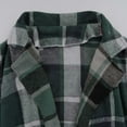 thumbnail image 7 of SYMOID Womens Army Green Plaid Wool Blend Mid-Length Long Coat - Warm for Fall Winter, Inclusive Sizing S-XXL, Open-Front Casual Outerwear,Size S, 7 of 7
