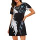 thumbnail image 1 of Balery Butterfly Angel Wings Art Camisón de manga corta con cuello redondo para mujer, cómodo y elegante., 1 of 6
