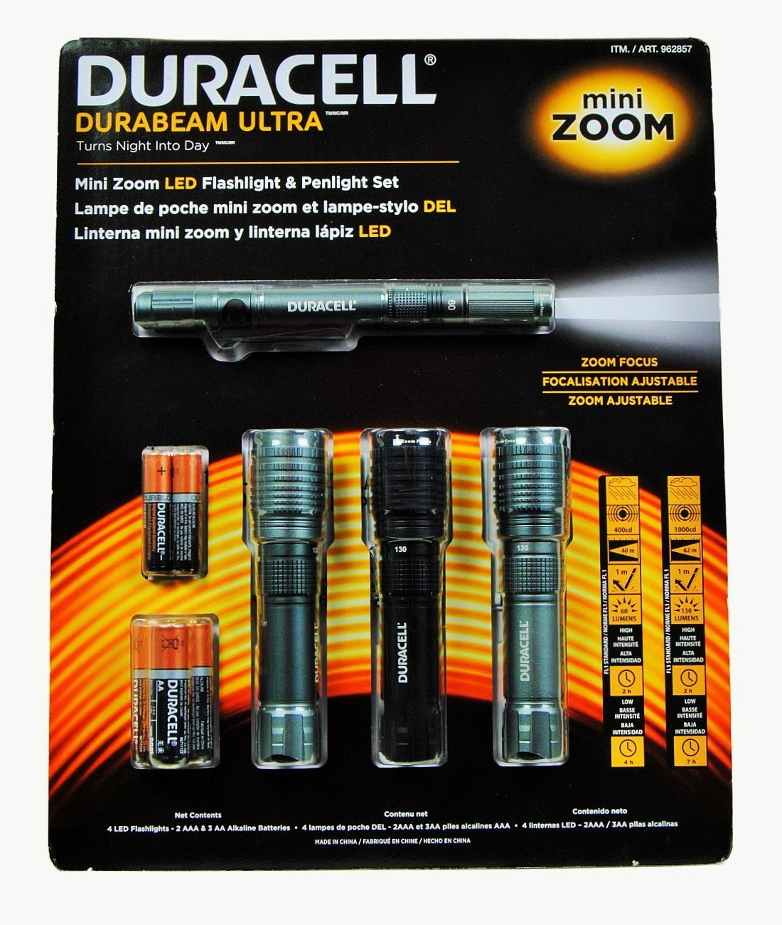Duracell Durabeam Ultra Mini Zoom LED Flashlight  Penlight Set (3 Mini  Zoom  Penlight)