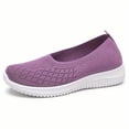 thumbnail image 6 of Womens Slip On Walking Shoes Laceless Knit Mesh Sneakers Lightweight Breathable Non Slip Cushioned Running Shoes, 38, 6 of 7