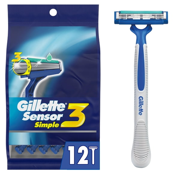 Máquinas de afeitar desechables Gillette Sensor3 Simple, 12 unidades