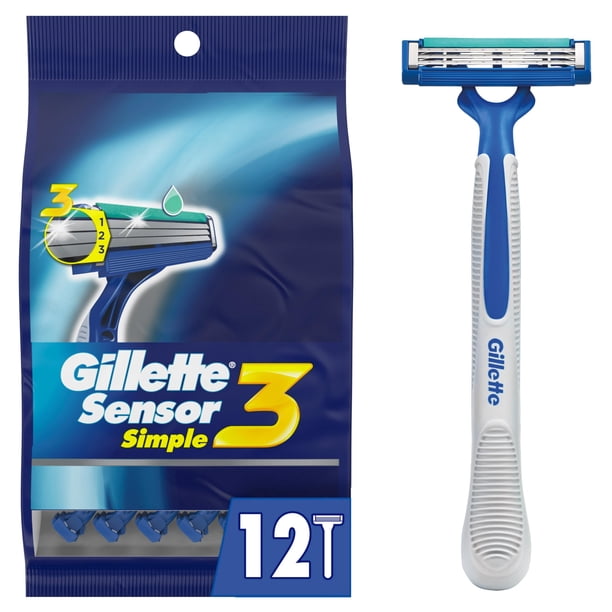 Máquinas de afeitar desechables Gillette Sensor3 Simple, 12 unidades