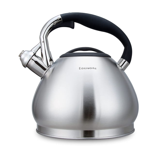 Easyworkz Estufa Silbante Hervidor de té Acero inoxidable Hervidor de agua caliente 2.3 l