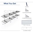thumbnail image 2 of 12-inch-by-72-inch Wall Shelf Garage Storage Rack Wall Mounted Floating Shelves,1x6ft ,Black, 2-Pack, 2 of 7