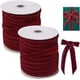 thumbnail image 1 of Rollos Listones Navideños para Arbol, Liston Terciopelo Rojo, Listones Navideños Terciopelo de 3/8, 5/8, 1 Pulgada de Ancho, 30 Yardas, Cosas Navideñas Decoración de Regalo (2 PCS-45m de Largo), 1 of 3