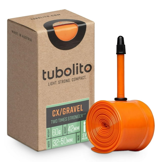 Tubolito CX/Gravel 700C x 32-50mm Tube with 42 mm Presta Valve | Light, Strong & Compact | Rim & Disc Brake Compatibility