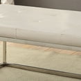 thumbnail image 4 of Furniture of America Motto Faux Leather Tufted Bench, White, 4 of 5