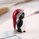 thumbnail image 2 of Broche navideño para mujer, broche navideño con cristales de imitación para hombre, broche navideño con forma de pingüino, 2 of 5