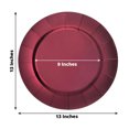 thumbnail image 3 of Efavormart 10 Pack | 13" Burgundy Disposable Charger Plates, Cardboard Serving Tray, Round with Leathery Texture - 1100 GSM, 3 of 11