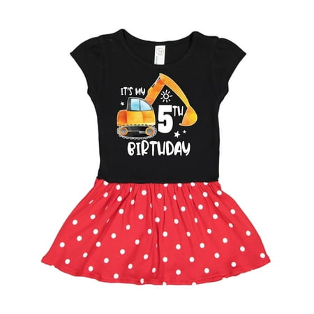 

Inktastic Construction Truck It s My 5th Birthday Gift Toddler Girl Dress