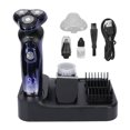 thumbnail image 1 of Afeitadora de barba eléctrica, 3 cuchillas, resistente al agua, recargable por USB, recortador de pelo de nariz, cortadora de pelo, 1 of 8