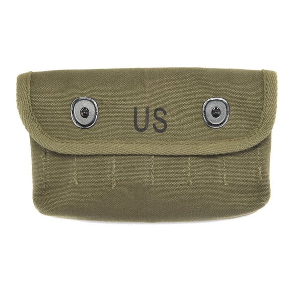 World War Supply US Vietnam Canvas Shotgun Shell 12 Rounds Ammo Pouch Green