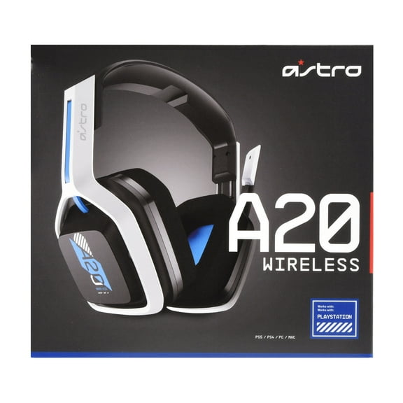 ASTRO Gaming A20 Wireless Headset Gen 2 for PlayStation 5, PlayStation 4, PC & Mac - White/Blue