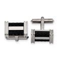 thumbnail image 1 of Titanium Black Wire Cuff Links Link Collar Stay  For Dad Mens  For Him, 1 of 7