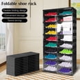 thumbnail image 6 of golytefs 10 Tiers 40 Pairs Foldable Shoe Rack Organizer with Magnetic Clear Door Plastic Shoe Cabinet Shoe Organizer for Entryway Living Room, 6 of 9