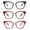 BLACK, TORTOISE BROWN AND WINE RED, variant on EYE ZOOM 3-Pack Ladies Cat Eye Reading Glasses, Plastic Frame Fashion Readers for Women, Multi-Color +2.00