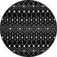 thumbnail image 7 of Rugs.com Moroccan Trellis Collection Rug – 3 Ft Round Black And White Medium Rug Perfect For Kitchens, Dining Rooms, 7 of 7