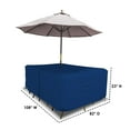thumbnail image 2 of Covers & all Rectangle Table & Chair Set Cover with Umbrella Hole, 18 Oz Waterproof UV & Weather Resistant, Patio Lawn Garden Backyard, Air Vents & Drawstrings (108"Lx 82"Wx 23"H, Blue), 2 of 8