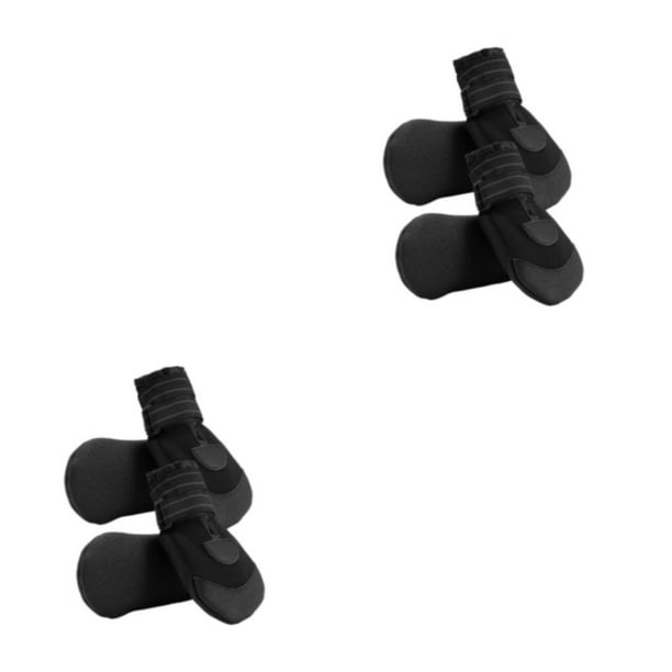 Methold 4X zapatos para perros, equipo de protección, suministros para mascotas, accesorios antideslizantes para exteriores, práctico, Negro Tipo 2 2piezas