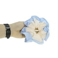 thumbnail image 2 of Unique Bargains 1 Pc Scrunchie Fashion Stripe Hair Elastics Blue Yellow, 2 of 5