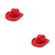 thumbnail image 3 of Minnieouse Sombreros de vaquero Diseño especial Gorras masculinas cómodas y suaves Estilo simple Gorra cómoda Decorativa al aire libre Rojo M (56-58 cm) 2piezas, 3 of 6