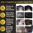 thumbnail image 4 of (2 Pack) Hair Color Stick - Black, Temporary Hair Dye Comb for Gray Hair, Instant Coverage, Hair Color Touch Up Stick, 4 of 10