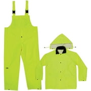 Custom Leathercraft R1072X 3 Piece Extra Extra Large Green Rain Suit