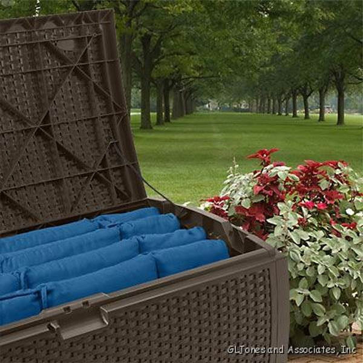 Suncast 73 Gallon Wicker Resin Outdoor Patio Storage Deck Box, (2 Pack), image size:1200x1200