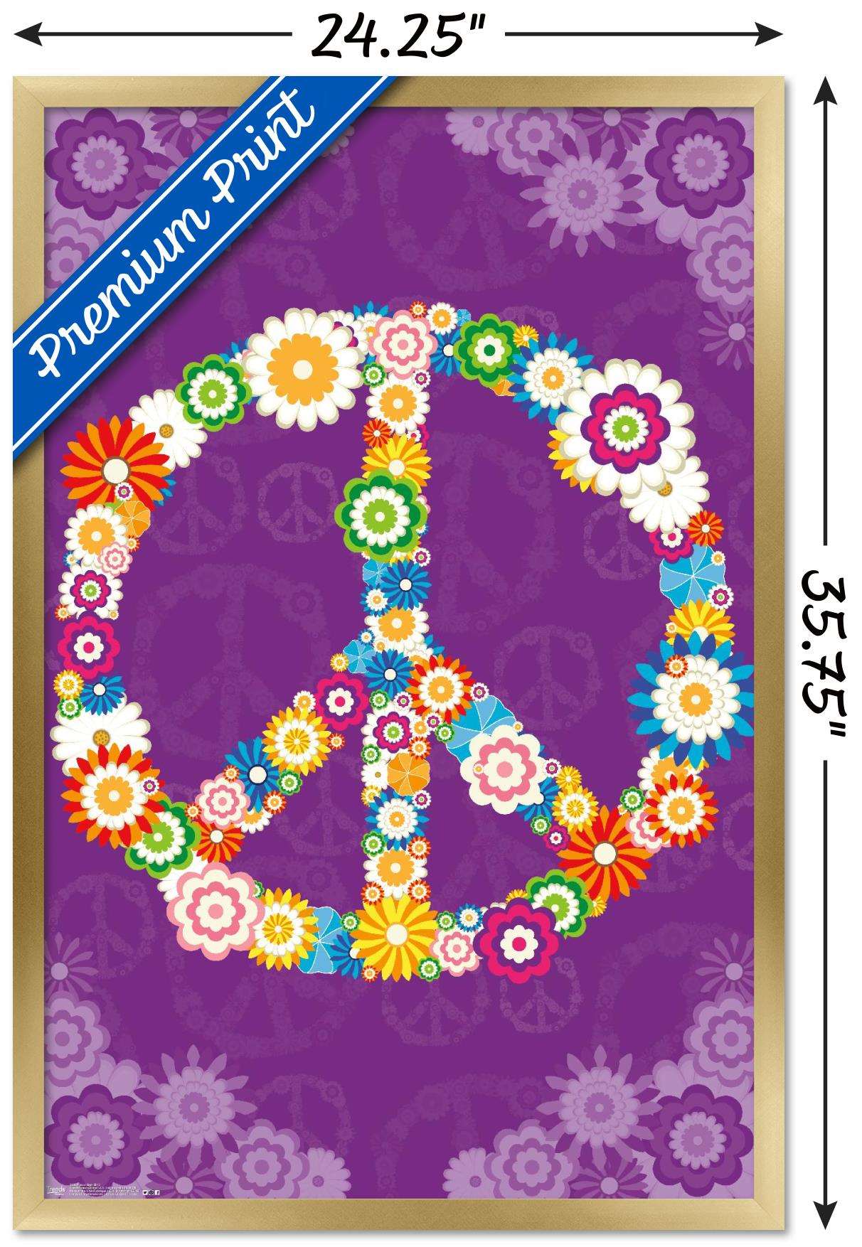 Peace Sign 2013 Wall Poster, 22.375" x 34", Framed