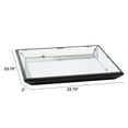 thumbnail image 5 of 24 Inch Square Decorative Tray with Mirrored Surface, Modern Style, Black- Saltoro Sherpi, 5 of 5