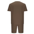 thumbnail image 7 of Stamzod Sweat Suits Men Short Sets Outfits 2 Piece Summer Solid Color Short Sleeve Tshirt and Shorts Set Casual Activewear Plus Size Tracksuit for Gym Running Brown XXXL, 7 of 7