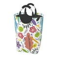 thumbnail image 1 of DouZhe 50L Rectangular Laundry Basket, Colorful Plant Rose Flower Prints Waterproof Foldable Laundry Hamper with Aluminum Handles, 1 of 6