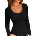 thumbnail image 2 of Karight Womens Long Sleeve Tops Baselayer for Women V Neck Soft Casual Slim Stretch Underscrub, 2 of 3