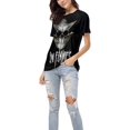 thumbnail image 3 of in Flames Chemise de Baseball Femme Manches Courtes Col Rond Raglan, 3 of 4