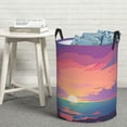 thumbnail image 6 of ZICANCN Tropical Island Laundry Basket Organizer, Dirty Clothes Hamper for Bathroom Bedroom Laundry Room, Small Size, 6 of 7