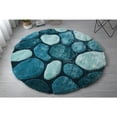 thumbnail image 2 of MDA Rugs Mateos Shag Blue Stone Contemporary Area Rug 7' Round 6' Round Round, 2 of 3