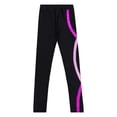 thumbnail image 5 of YONGHS Kids Girls Ice Figure Skating Pants Practice Thin Tights Trousers Training Skate Leggings Black&Pink 14, 5 of 6