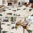 thumbnail image 5 of Christmas Area Rugs 5'x8', Washable Small Throw Rugs for Classroom Bedroom, Winter Pine Tree Gold White Xmas Snowflakes Indoor Outdoor Rug Non-Slip Low Pile Carpet Runner Reversible Floor Mats, 5 of 8