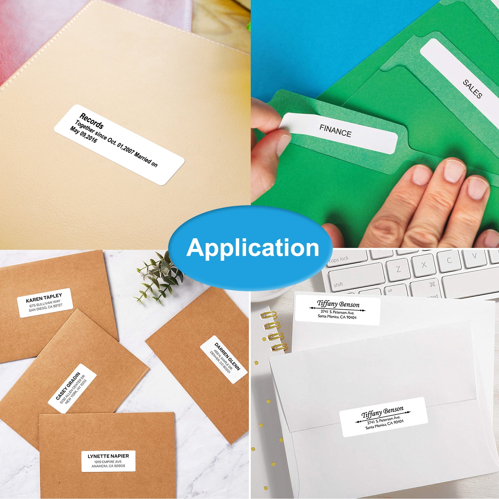 NineLeaf 20 Rolls Compatible for DYMO 30330 3/4 in x 2 in Shipping Address Barcode Direct Thermal Labels, 500 Labels Per Roll