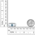thumbnail image 4 of Gem Stone King Persian Blue Moissanite Ring for Men | 925 Sterling Silver | 1.38 Cttw | Oval 8X6MM | Size 9, 4 of 4